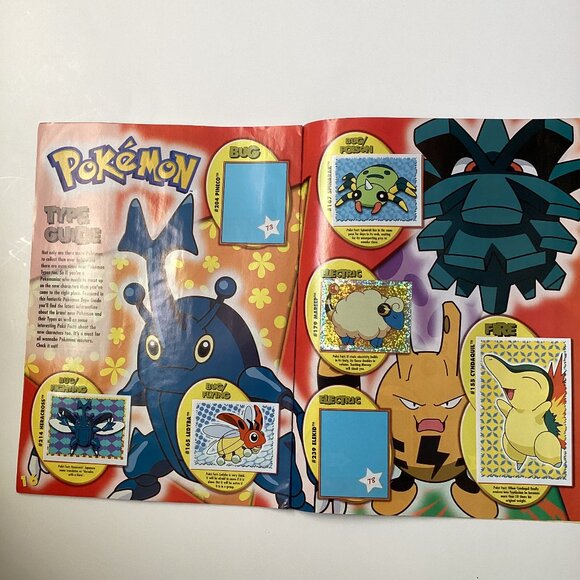 Merlin Topps Pokémon 2001 Album Book + Stickers English Issue Collectable - Picture 8 of 16
